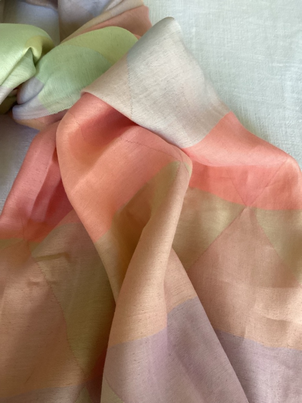 Peruvian Connection Sorbetto Shawl Sunset Cotton Silk Lightweight Wrap Scarf NWT - Picture 6 of 15